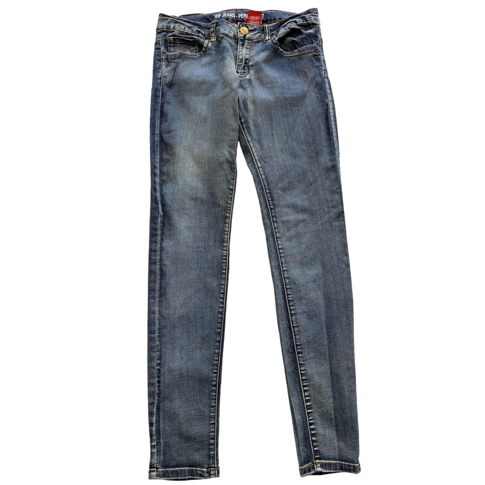 VIP Jeans Skinny Jeans Juniors 11/12 Blue Med Wash Mid Rise Slim Stretch 29x29